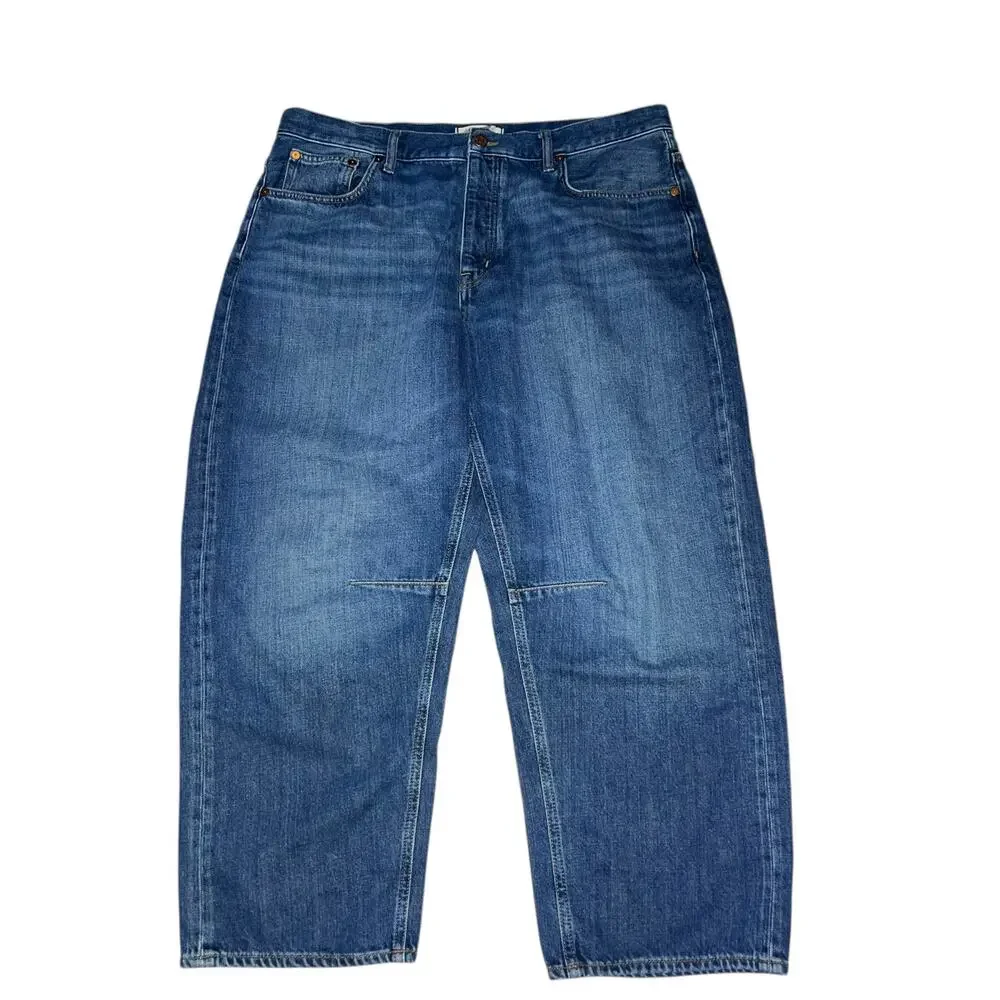 Madewell Medium Wash High-Rise Cropped Wide-Leg Jeans - Picture 2 of 11